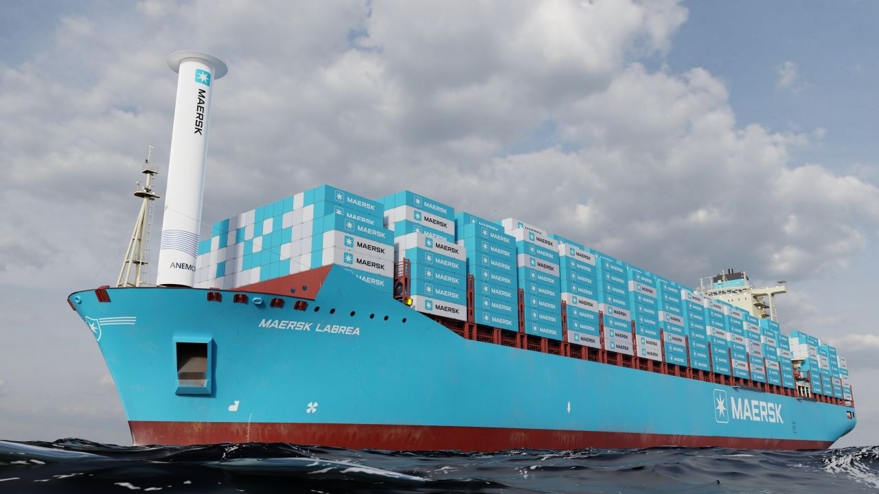 World First: Maersk to Install 35-Metre Rotor Sail on 8,700-TEU Containership